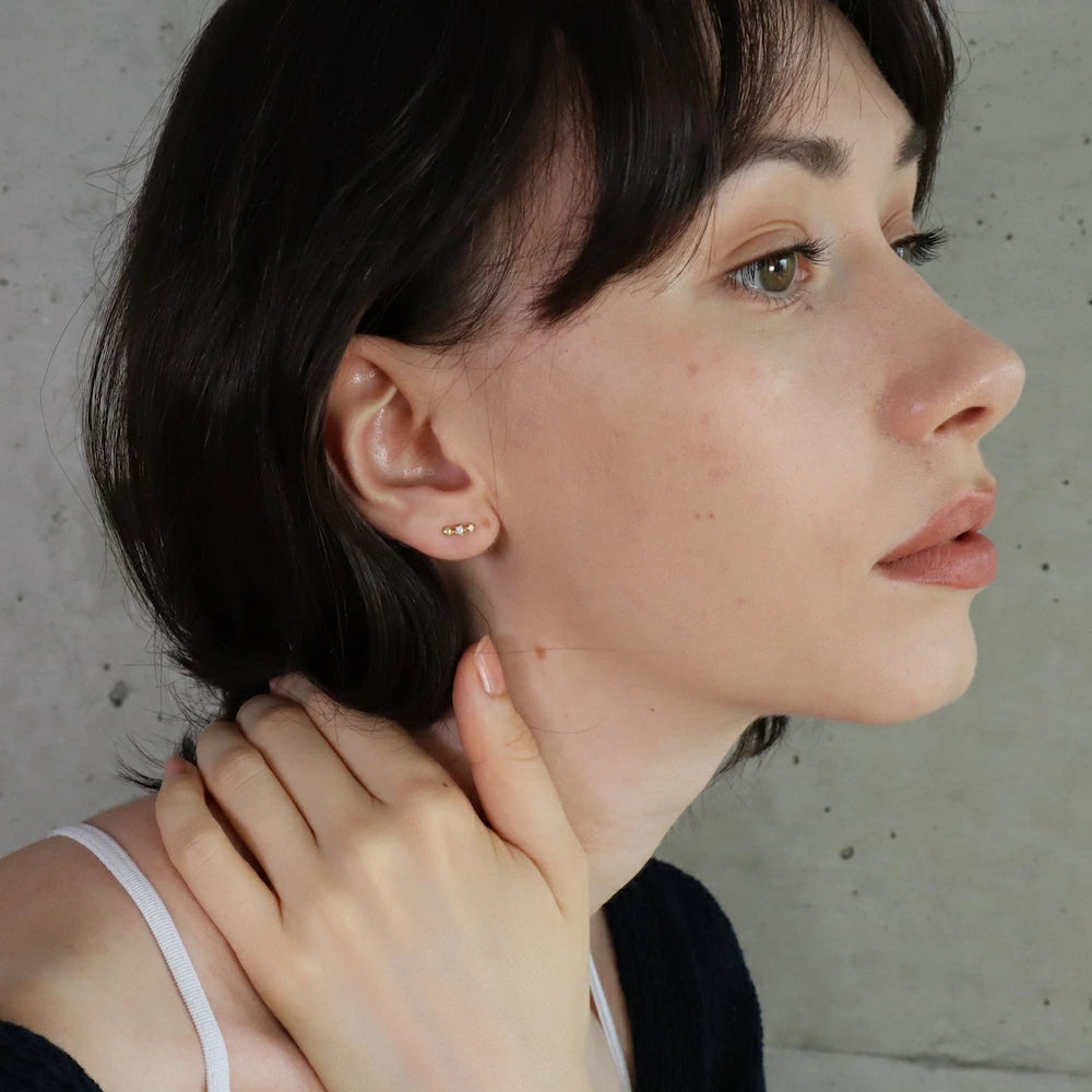 P184 silver925 stone line minimum pierce