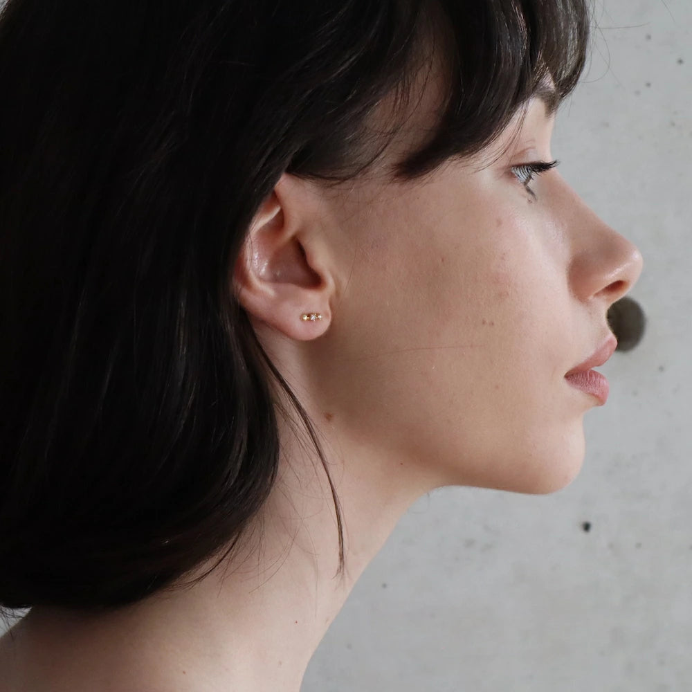 P184 silver925 stone line minimum pierce