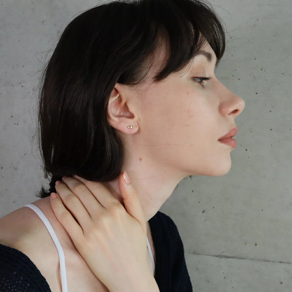 P184 silver925 stone line minimum pierce