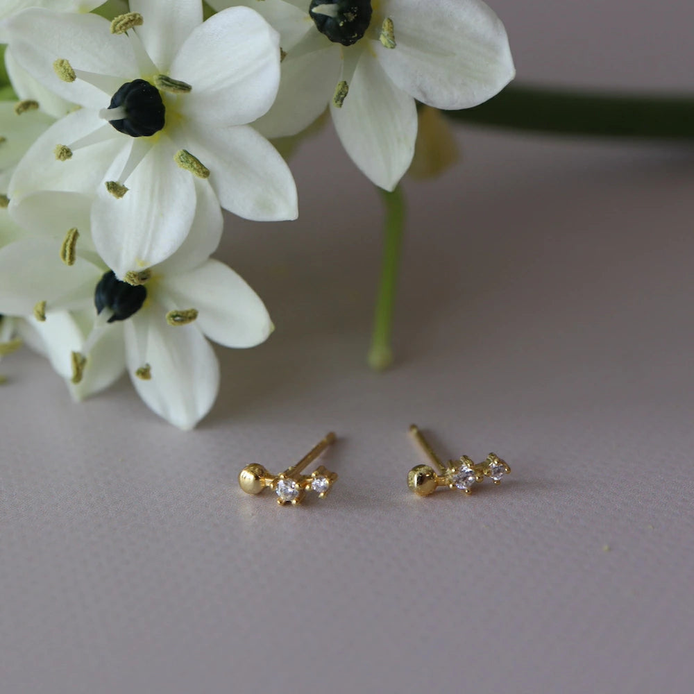 P184 silver925 stone line minimum pierce