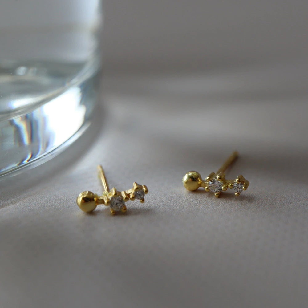 P184 silver925 stone line minimum pierce