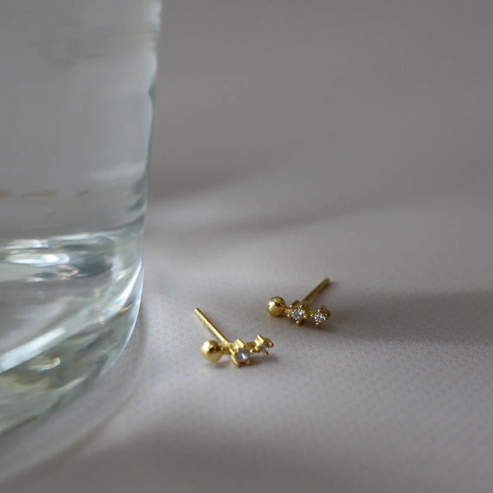 P184 silver925 stone line minimum pierce