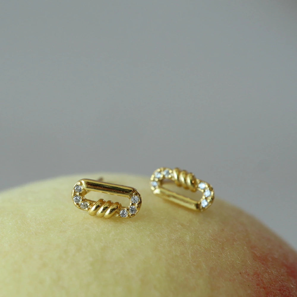 P185 silver925 square circle minimum pierce