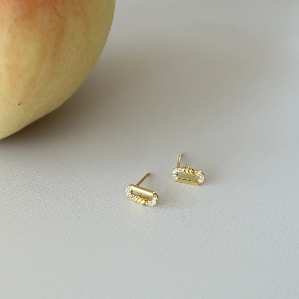 P185 silver925 square circle minimum pierce