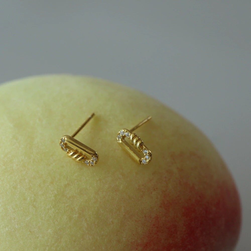 P185 silver925 square circle minimum pierce