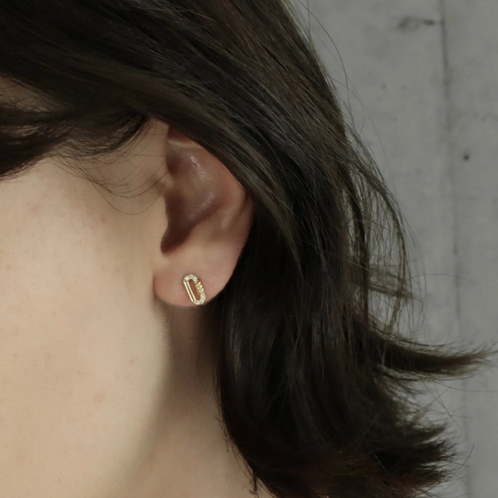 P185 silver925 square circle minimum pierce
