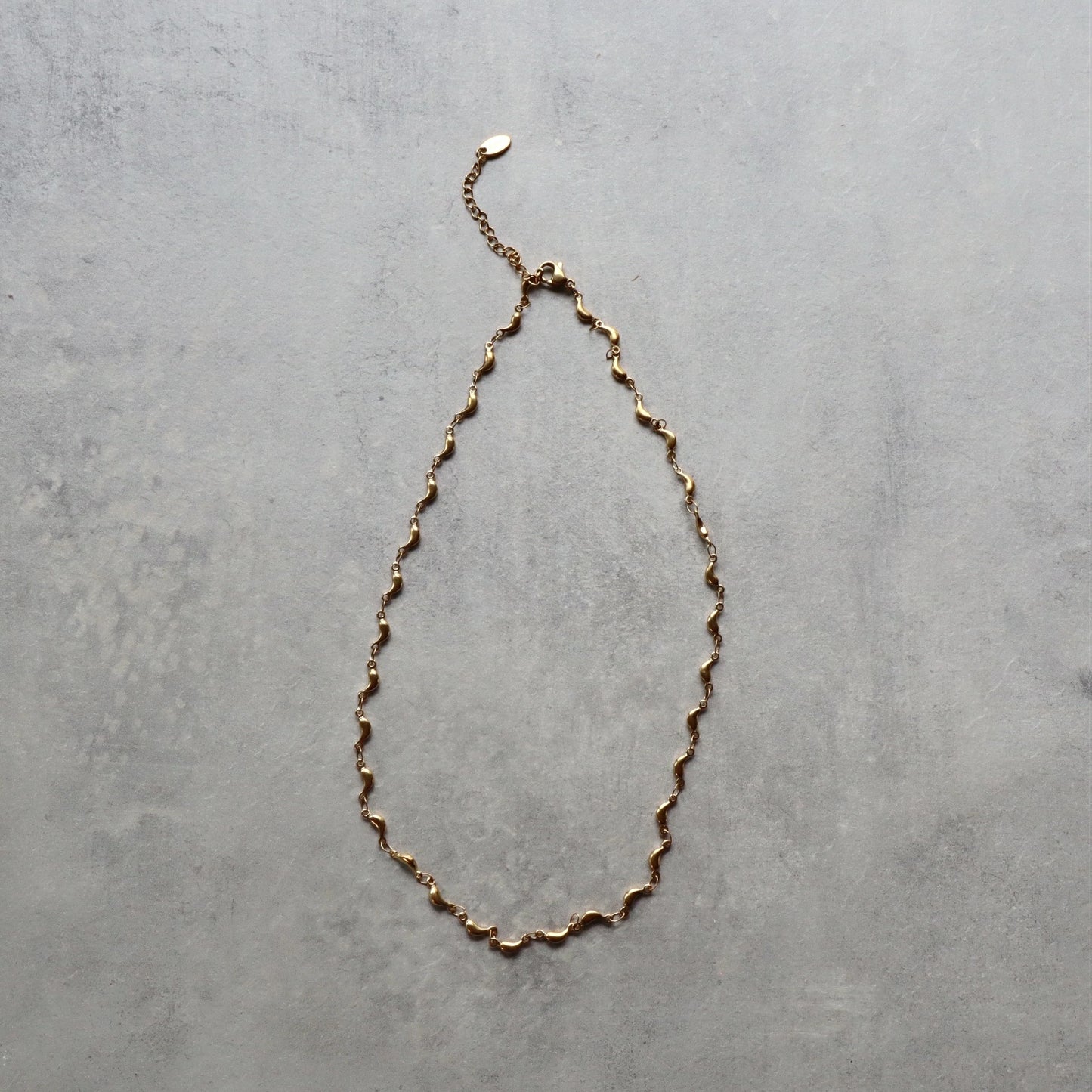 N117 stainless wave necklace