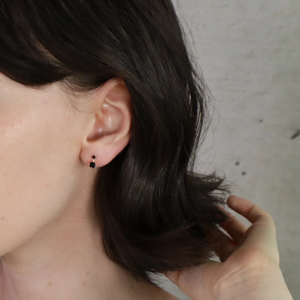 P099 silver925 zirconia line minimum hoop pierce