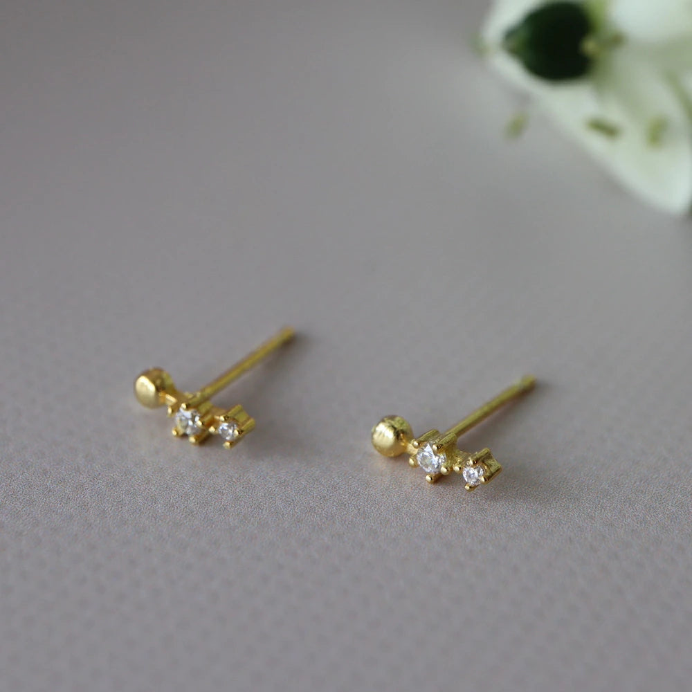 P184 silver925 stone line minimum pierce