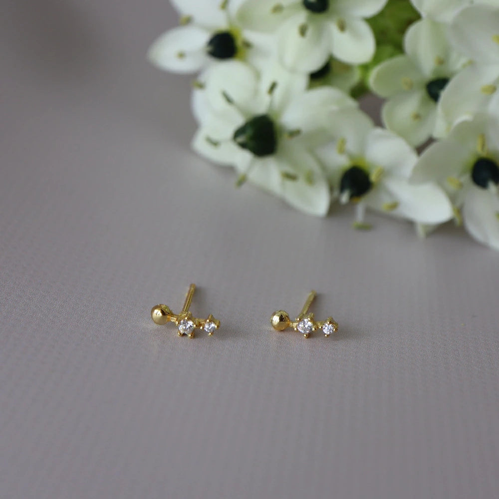 P184 silver925 stone line minimum pierce