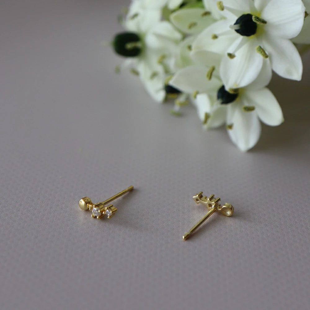 P184 silver925 stone line minimum pierce