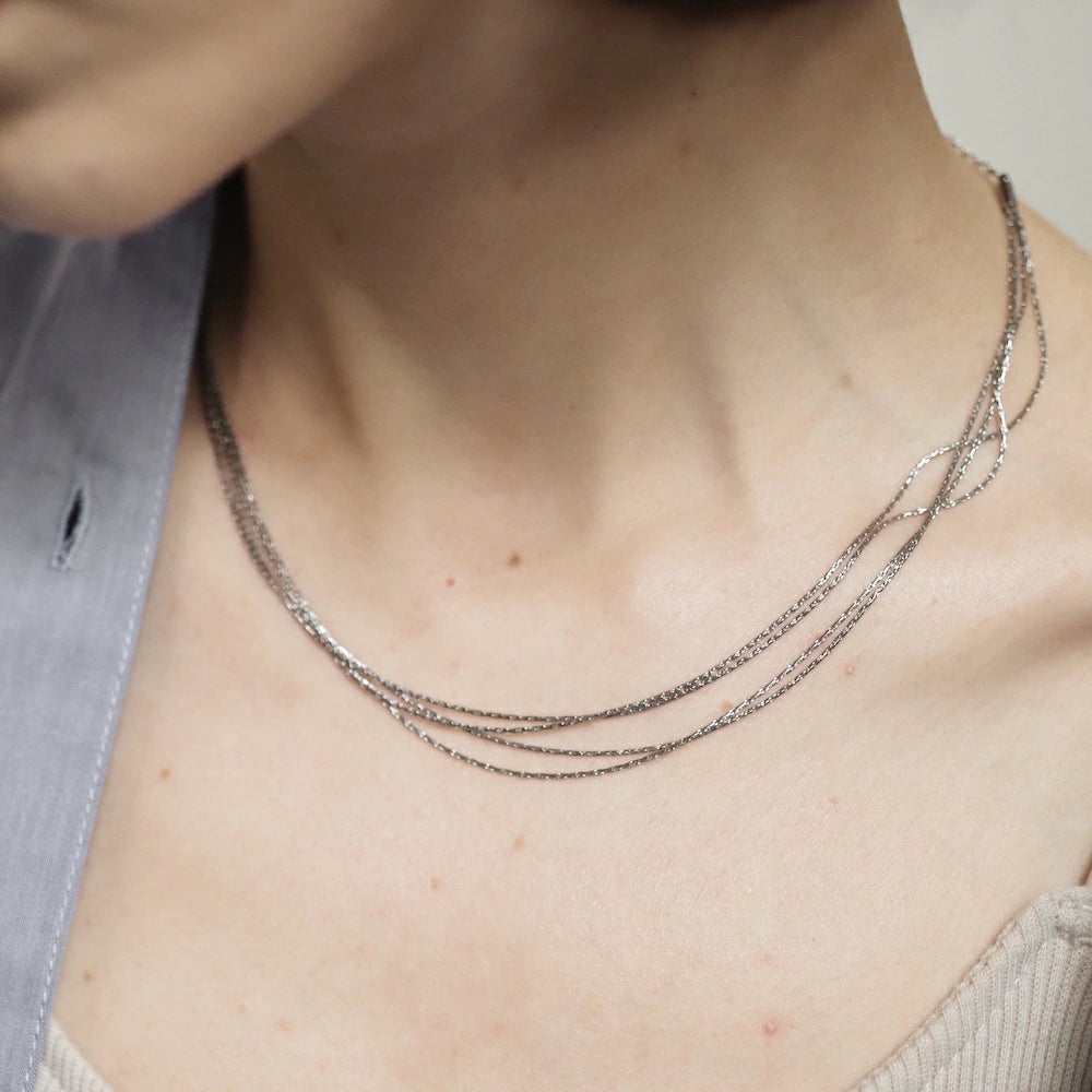 N041 stainless lots of chains necklace