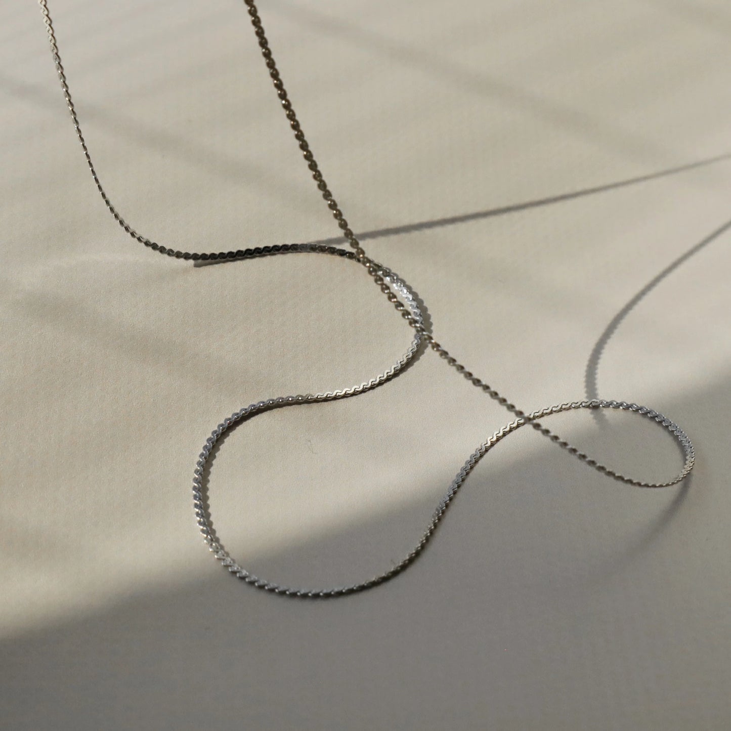 N163 stainless slim necklace