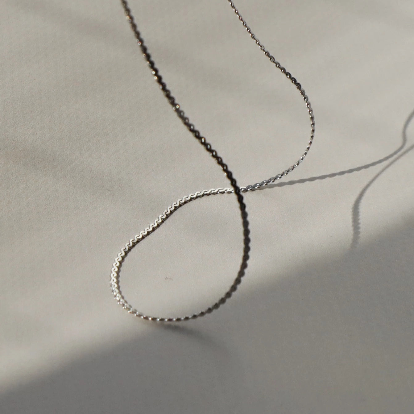 N163 stainless slim necklace