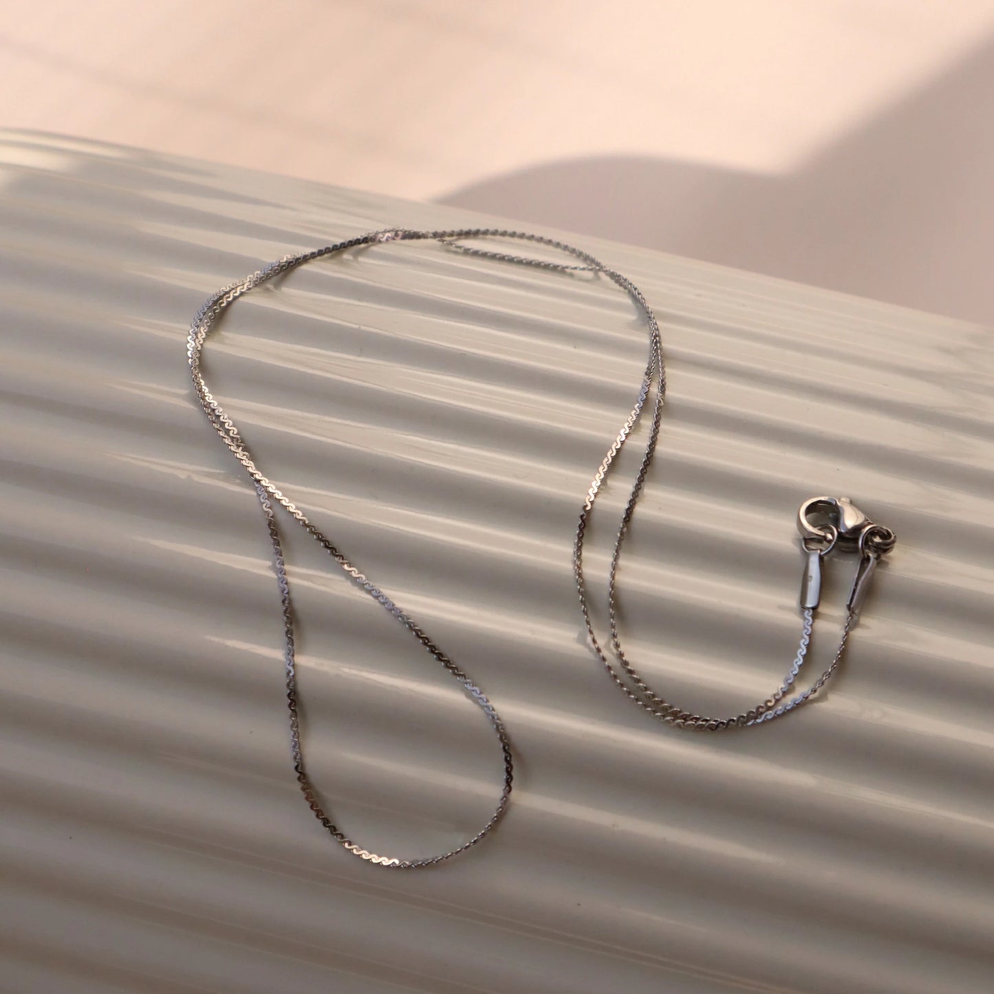 N163 stainless slim necklace