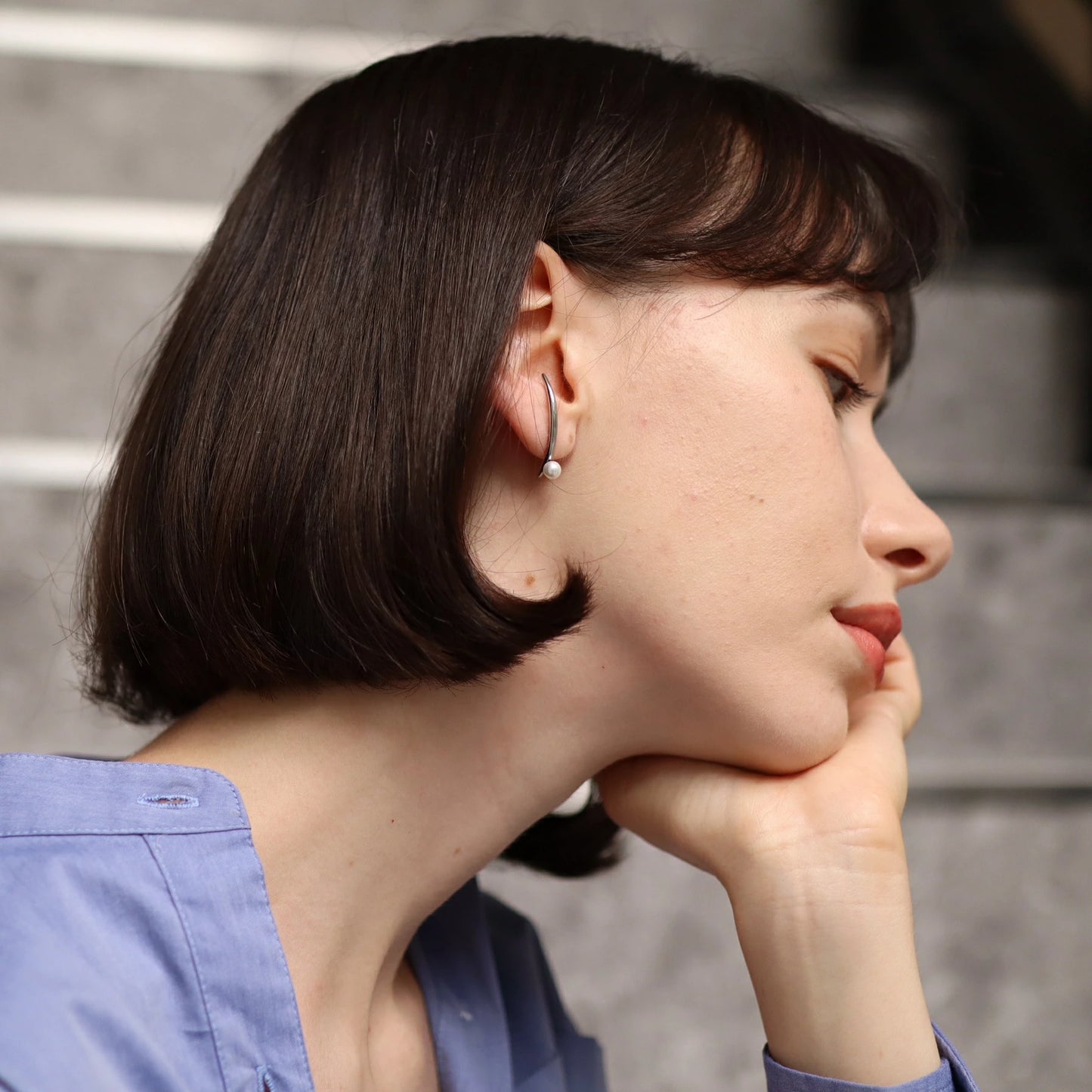 P330 stainless pearl asymmetry pierce