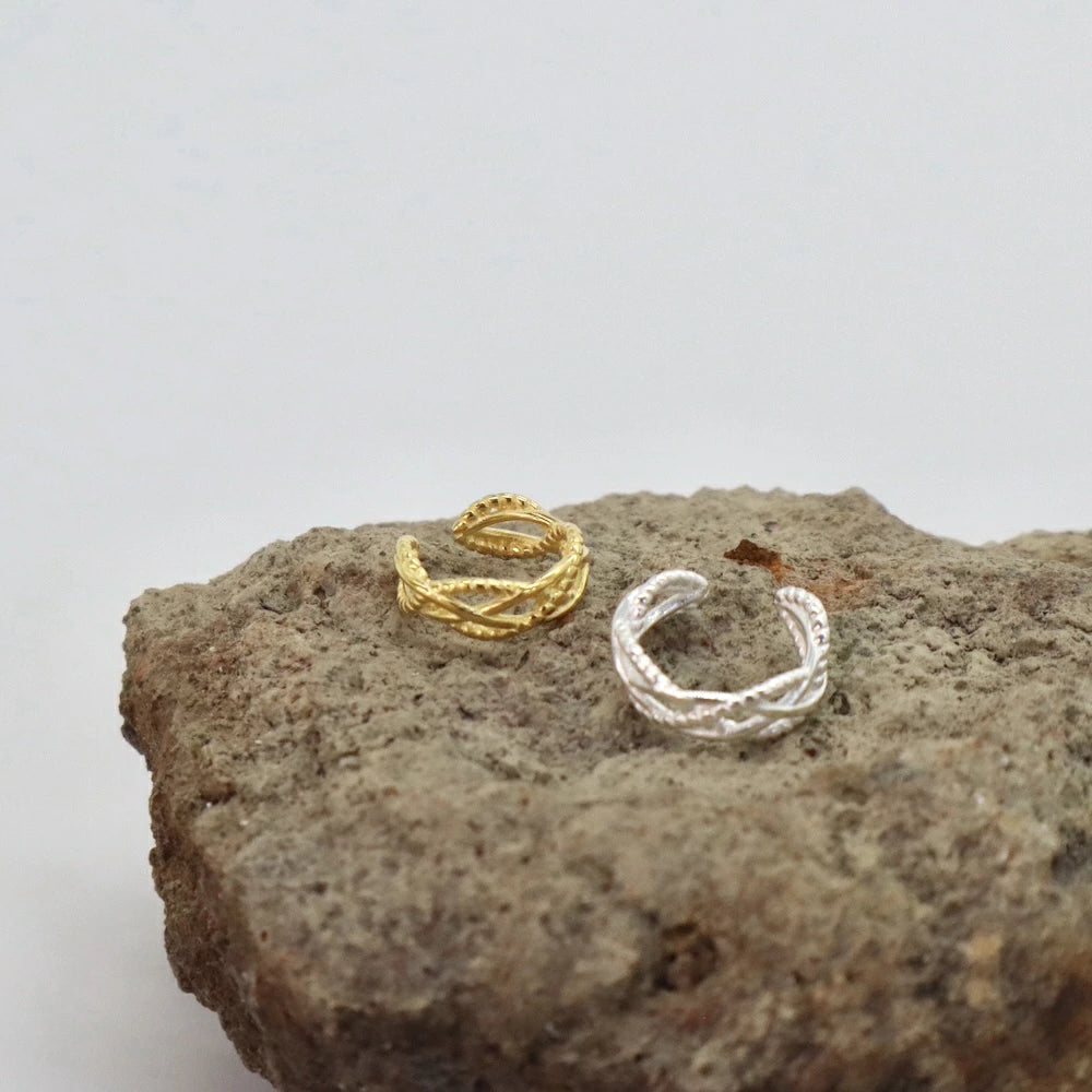 C140 silver925 lace earcuff