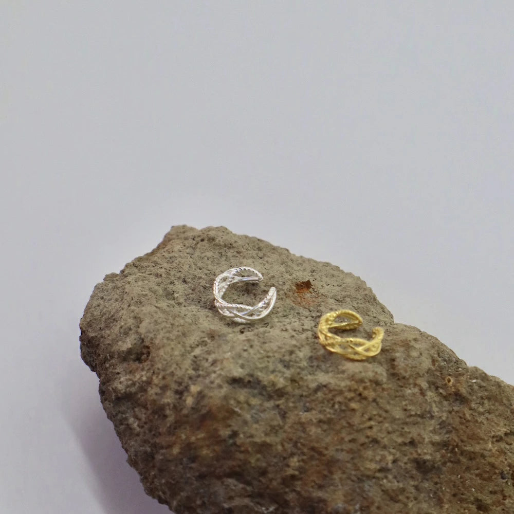 C140 silver925 lace earcuff