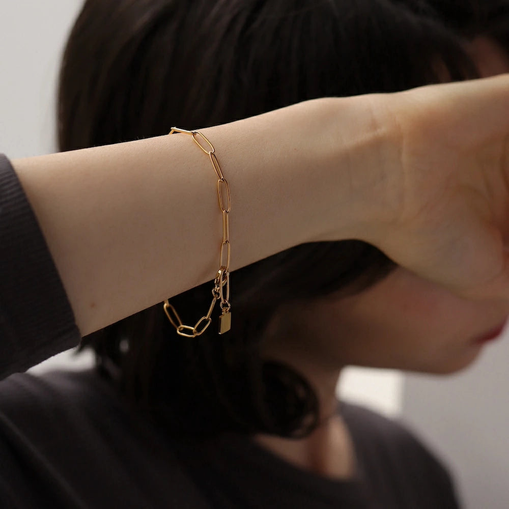 N088 stainless adjust free square charm bracelet