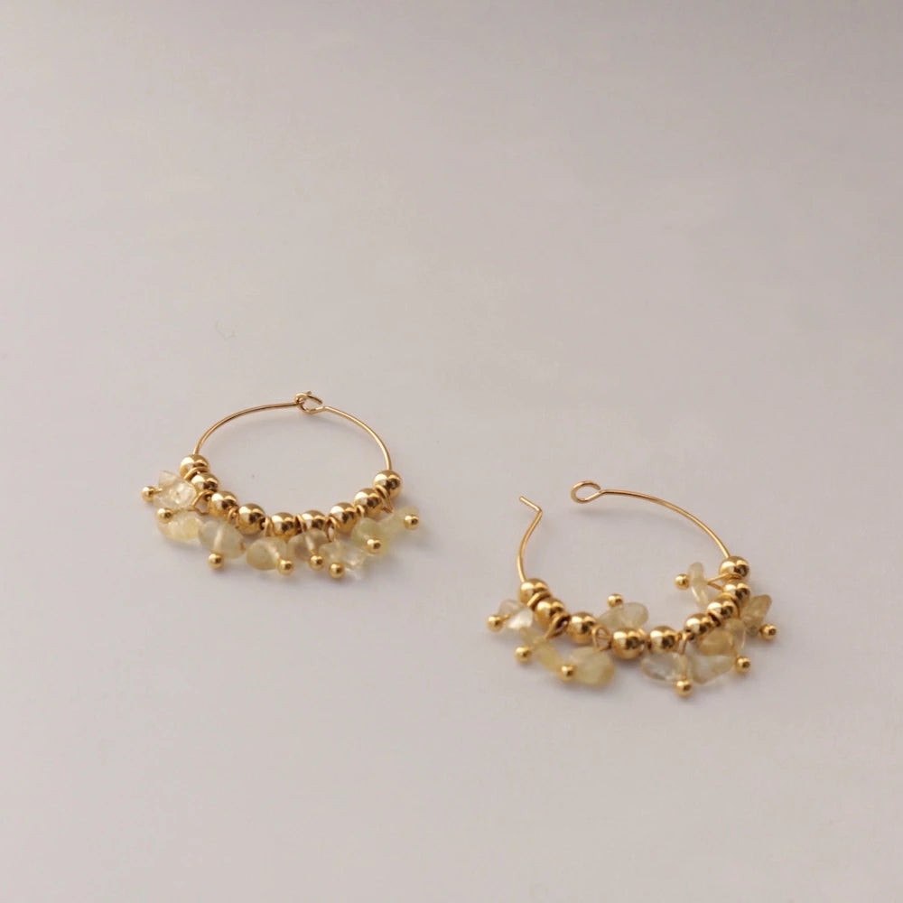 P390 stainless oversized stone hoop pierce