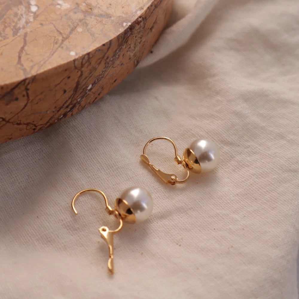 P391 stainless french hook pearl pierce