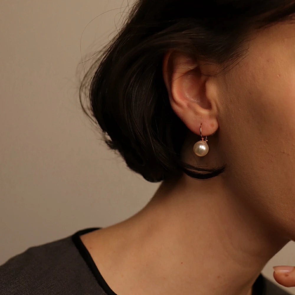 P391 stainless french hook pearl pierce