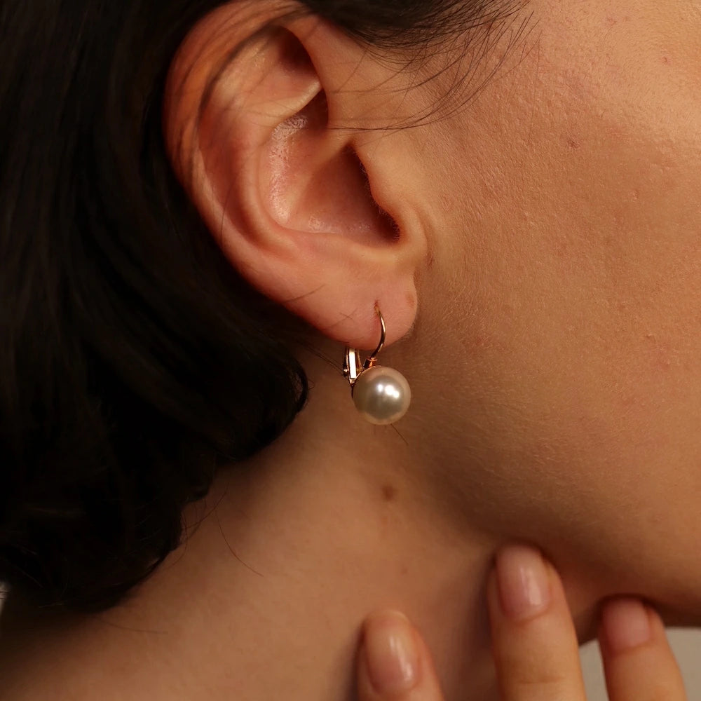 P391 stainless french hook pearl pierce