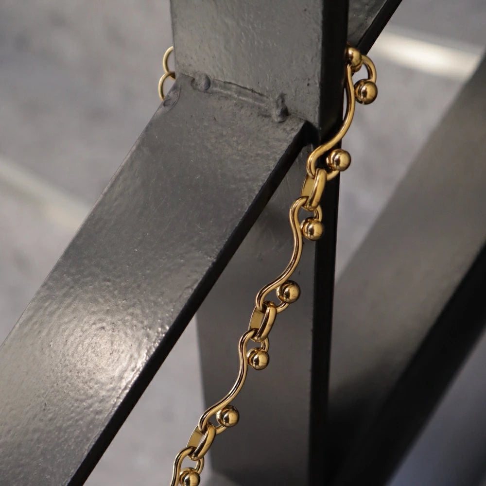 N203 stainless volume design ball necklace