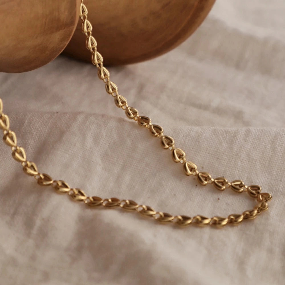 N200 stainless triangle chain necklace