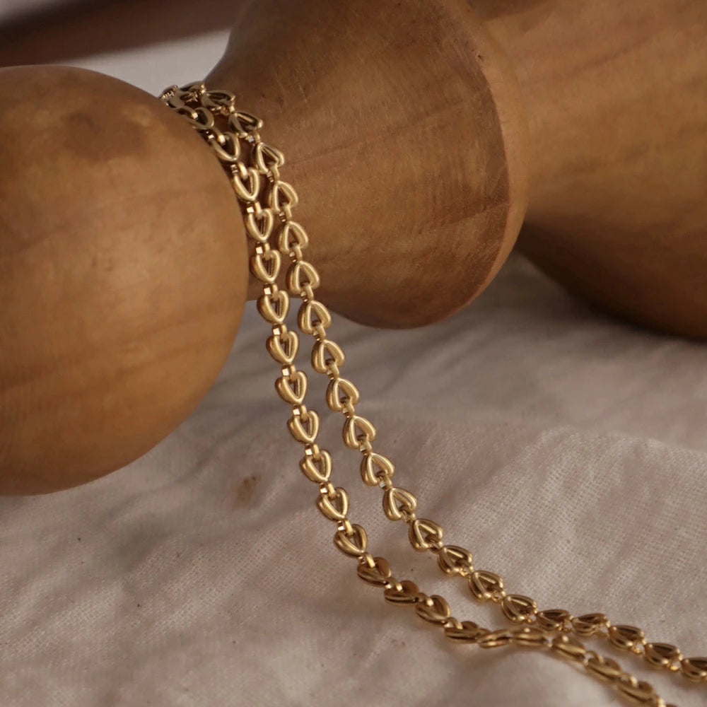 N200 stainless triangle chain necklace