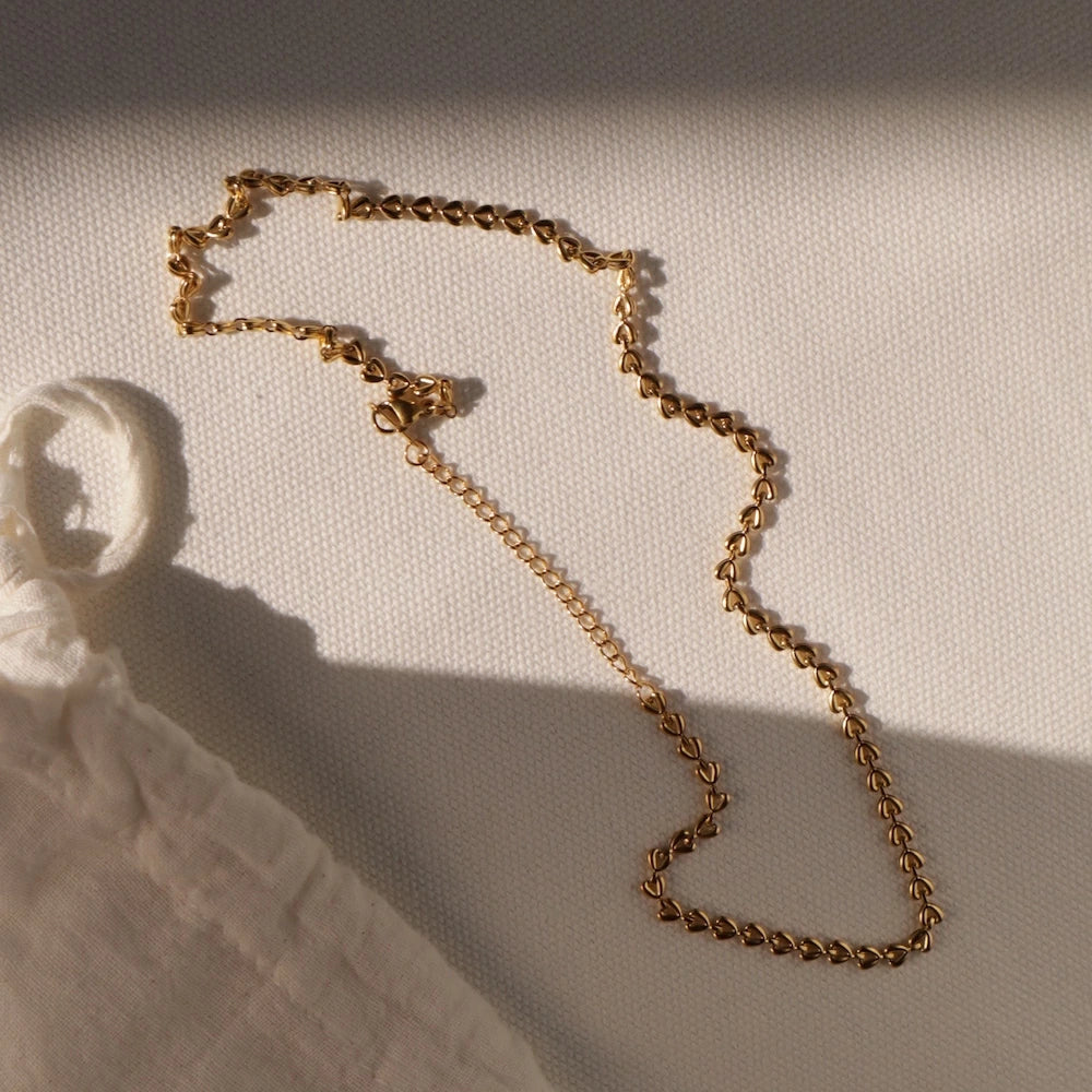 N200 stainless triangle chain necklace