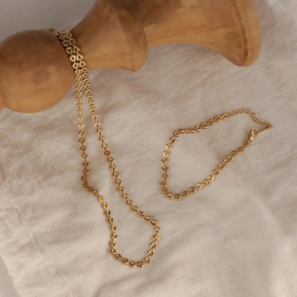N200 stainless triangle chain necklace