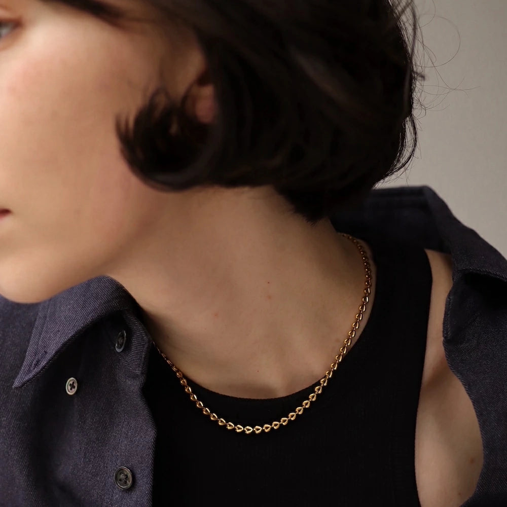 N200 stainless triangle chain necklace