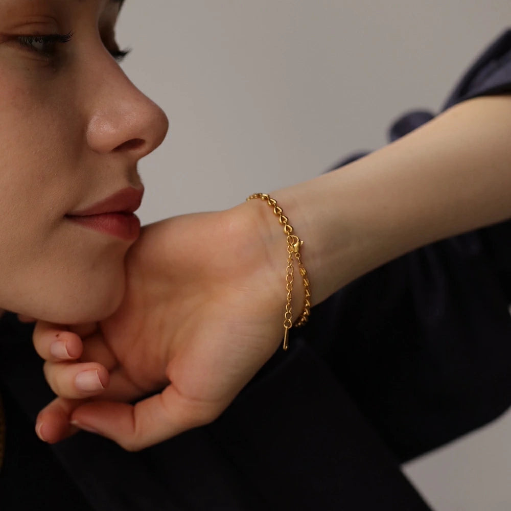 N199 stainless triangle chain bracelet