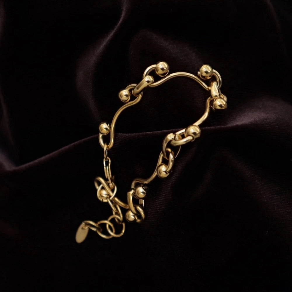 N204 stainless volume design ball bracelet