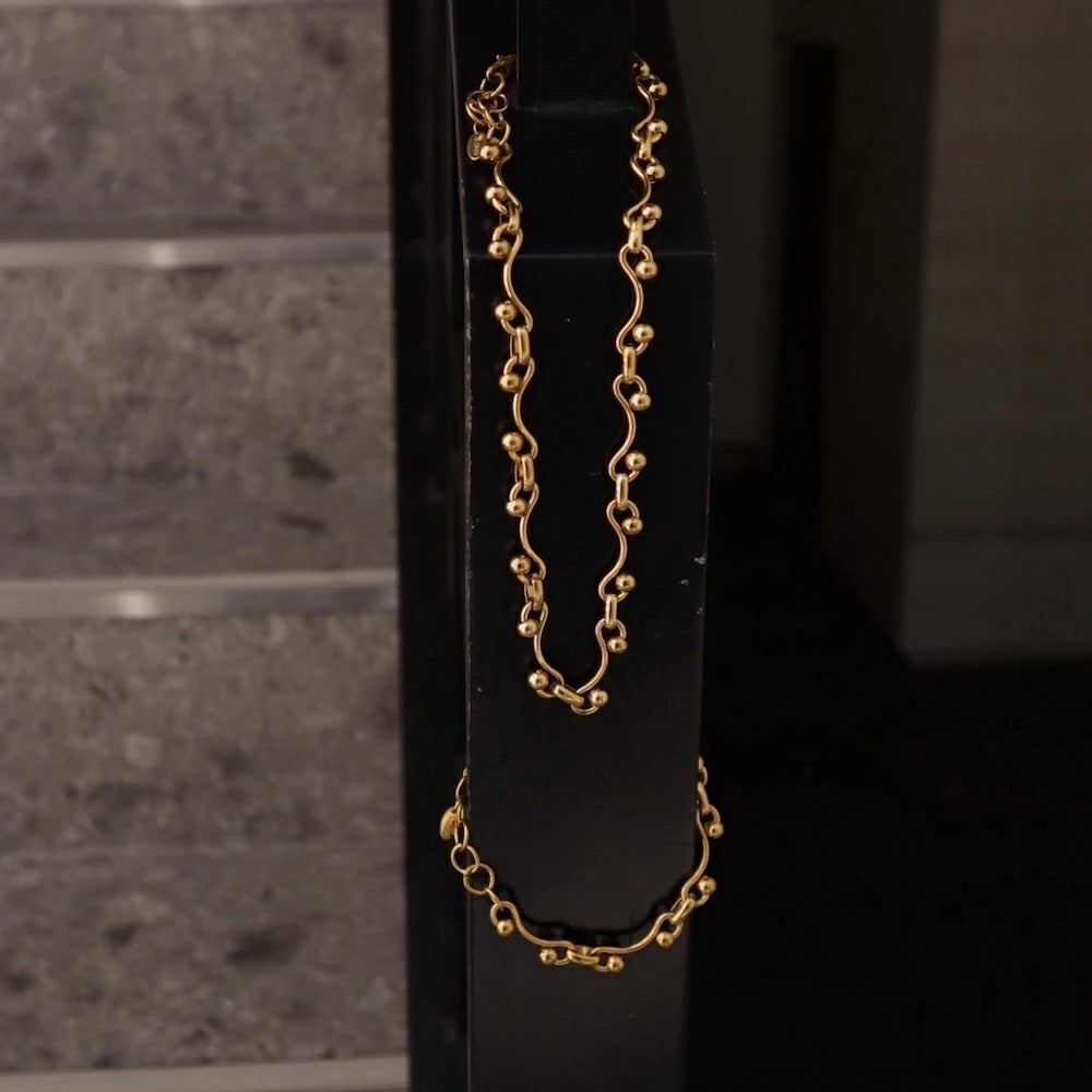 N204 stainless volume design ball bracelet