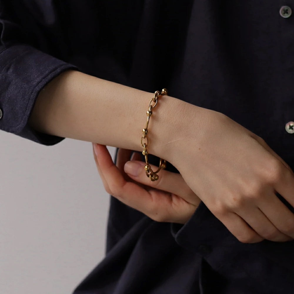 N204 stainless volume design ball bracelet