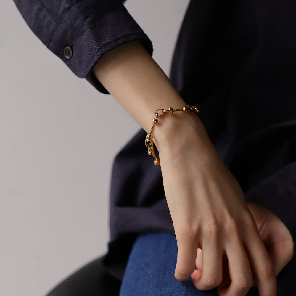 N204 stainless volume design ball bracelet