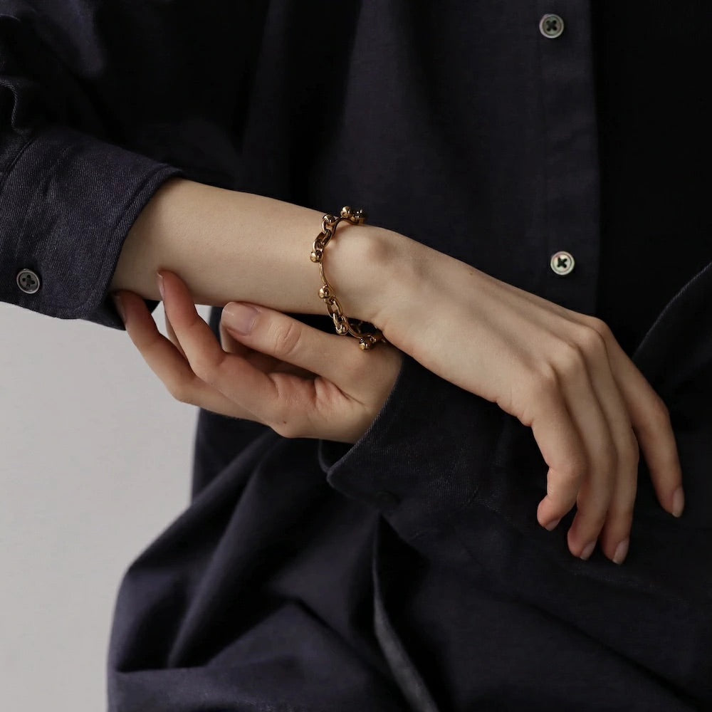N204 stainless volume design ball bracelet