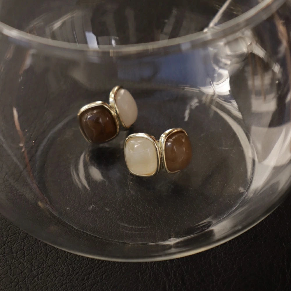 P396 square color stone pierce