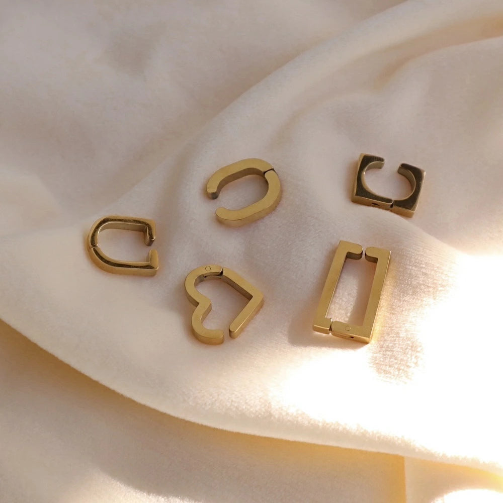 C004 stainless 5 types simple ear cuff