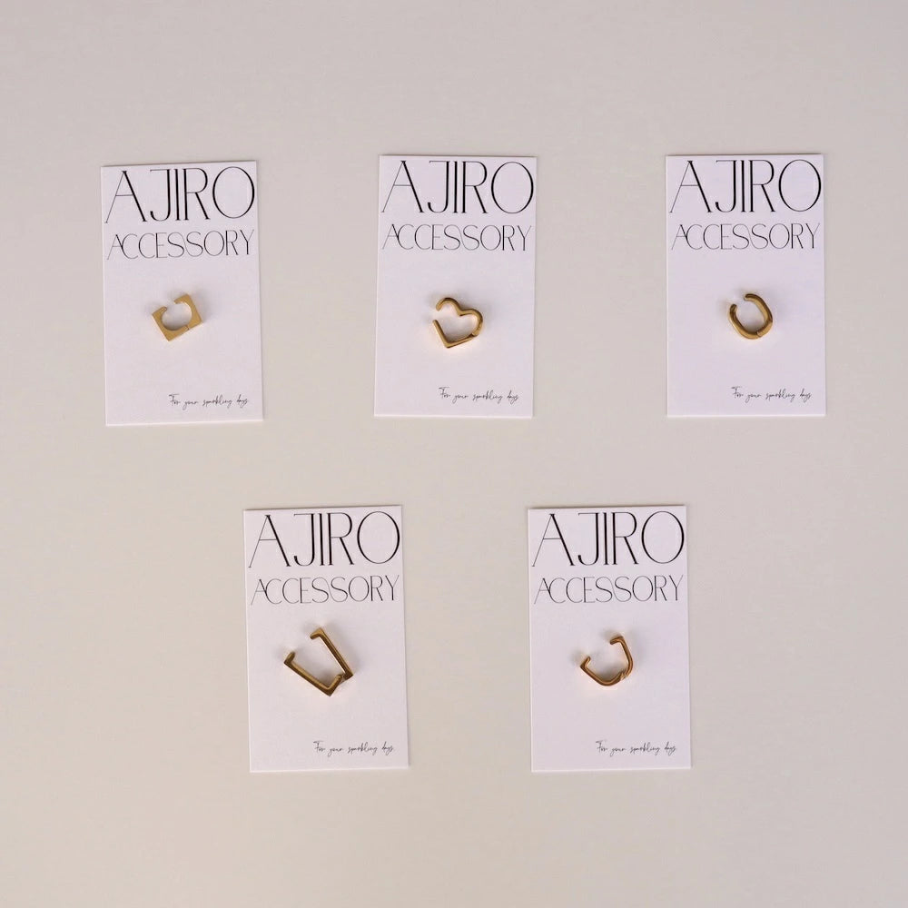 C004 stainless 5 types simple ear cuff