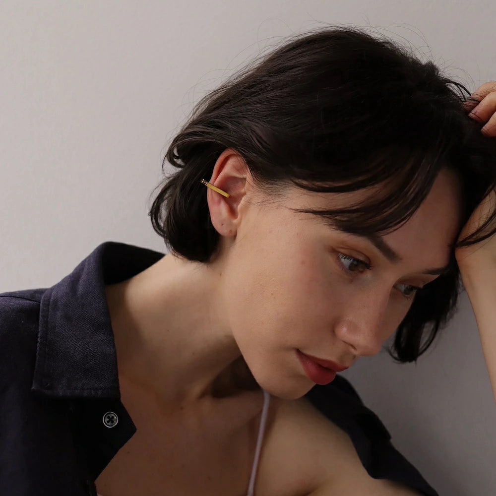 C004 stainless 5 types simple ear cuff