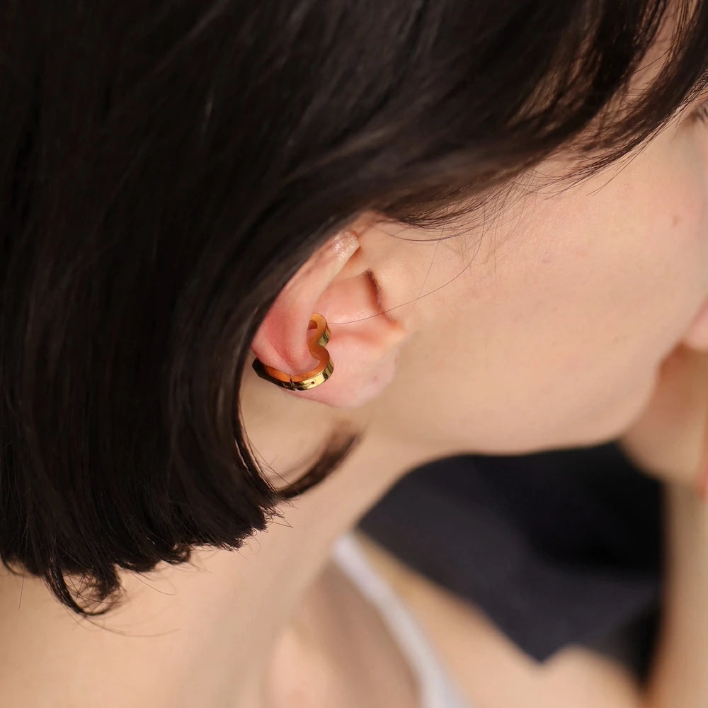 C004 stainless 5 types simple ear cuff