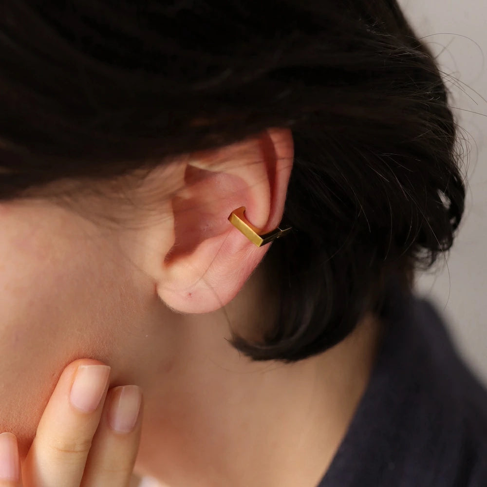 C004 stainless 5 types simple ear cuff