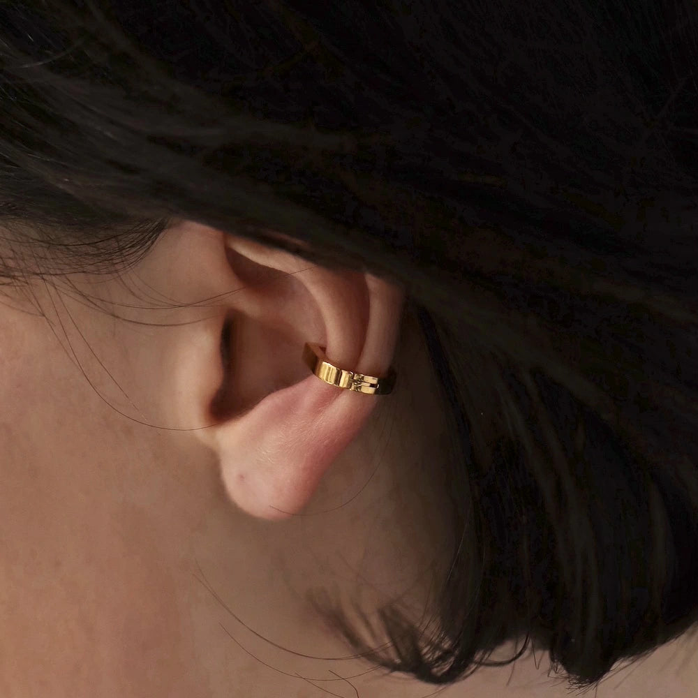 C004 stainless 5 types simple ear cuff