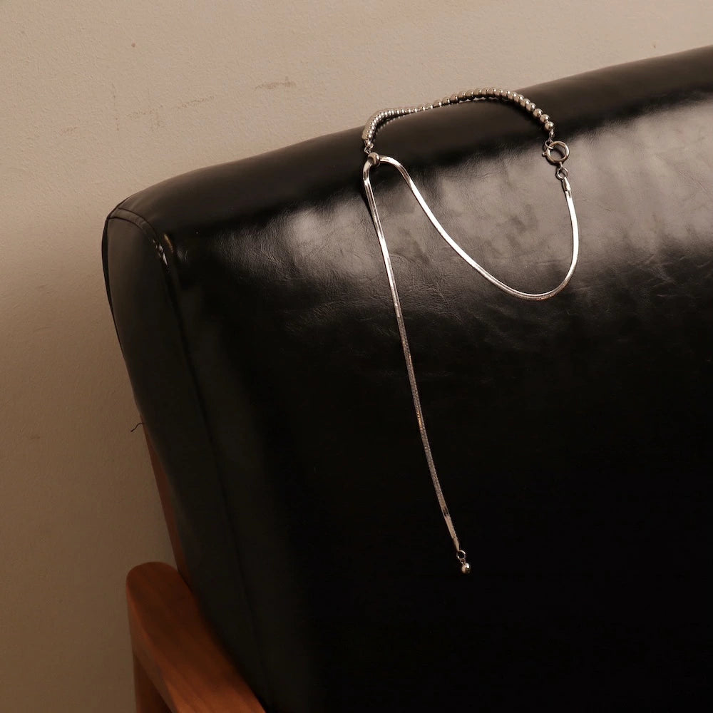 N049 stainless 2way oversized necklace