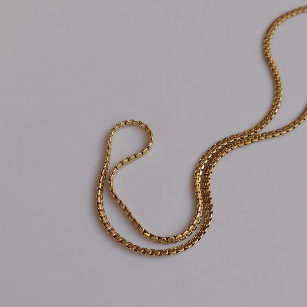 N205 stainless venetian chain simple necklace