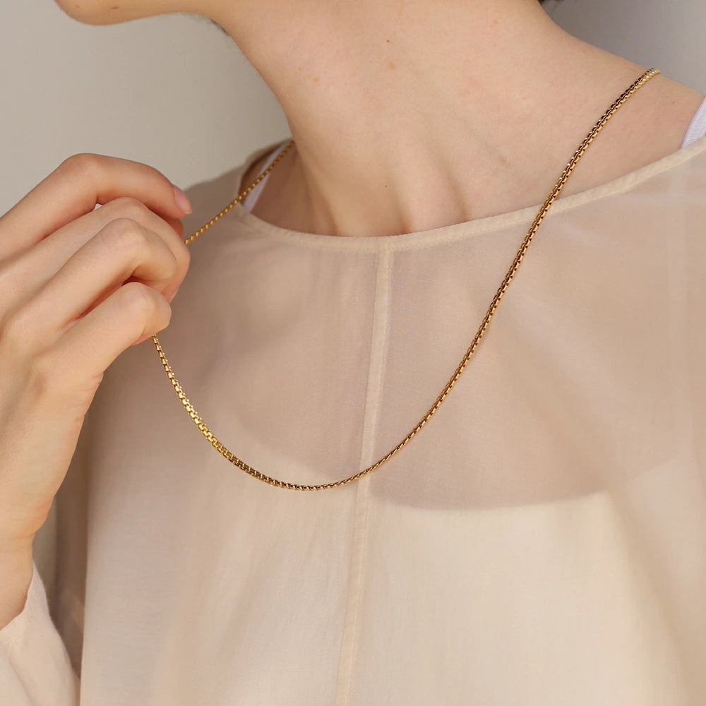 N205 stainless venetian chain simple necklace