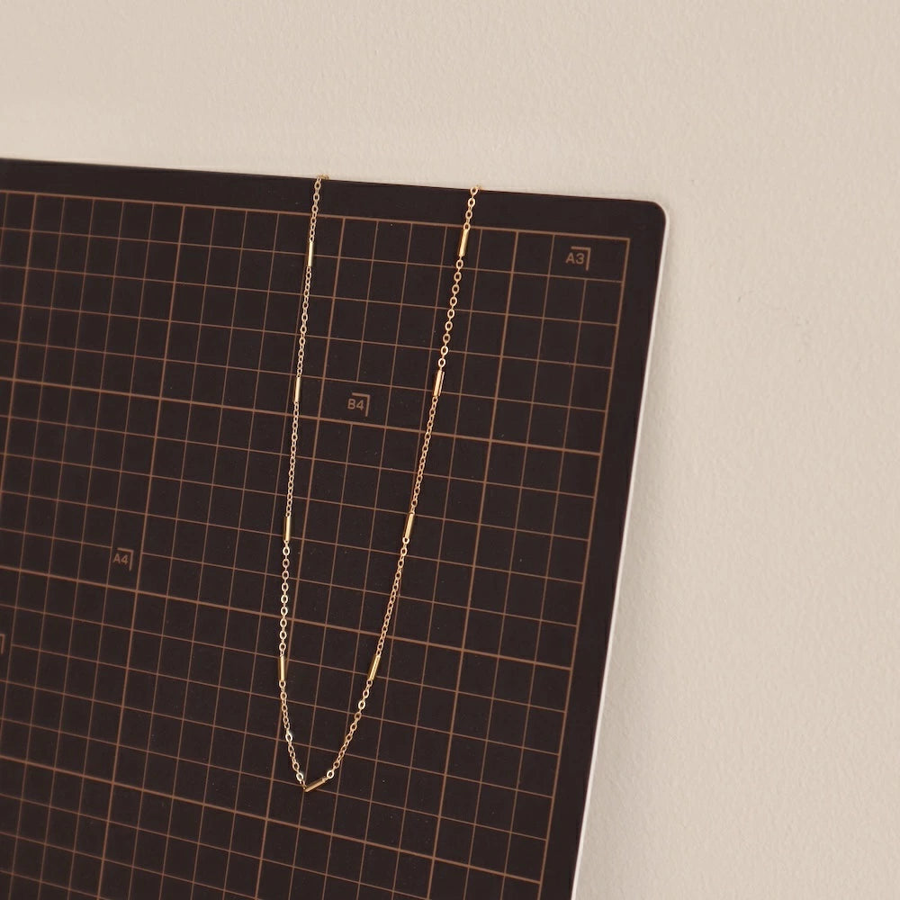 N206 stainless bar chain necklace